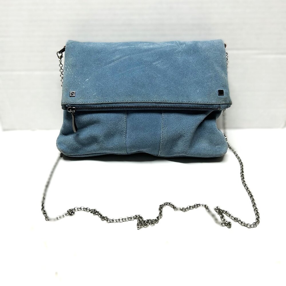 Sorial blue suede/leather crossbody